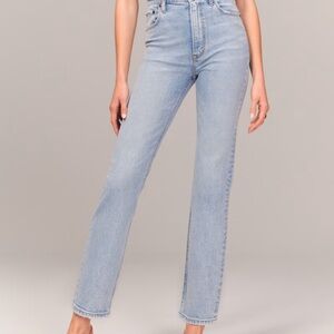 Abercrombie ultra high rise ankle straight jeans
